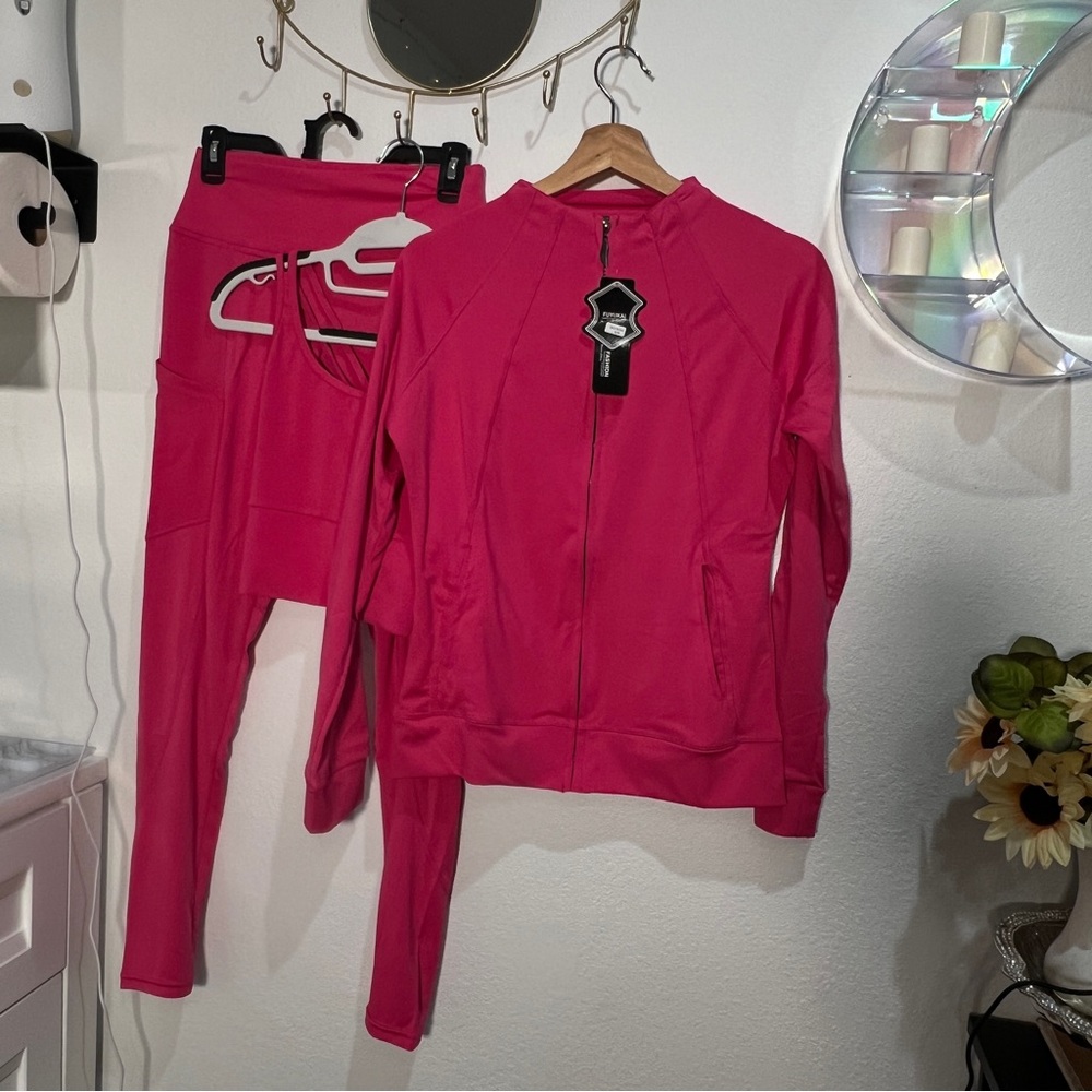 Vibrant Pink Activewear 3pc Set